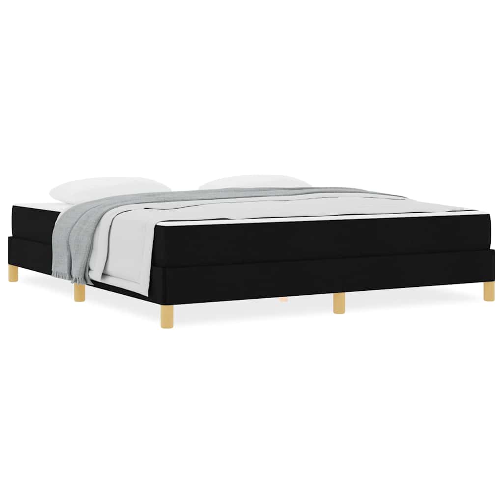 Letto a molle Nero e Marrone 180 x 200 cm