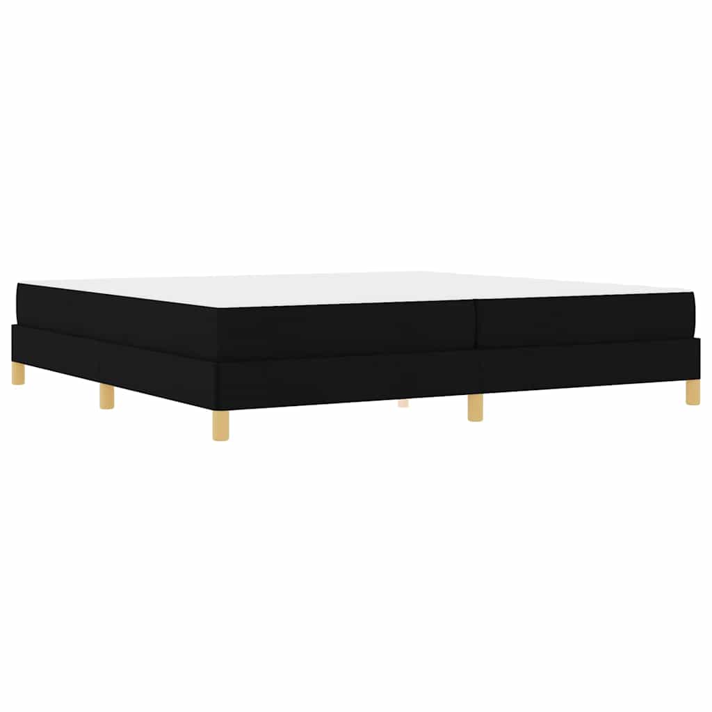 Letto a molle Nero e Marrone 200 x 200 cm
