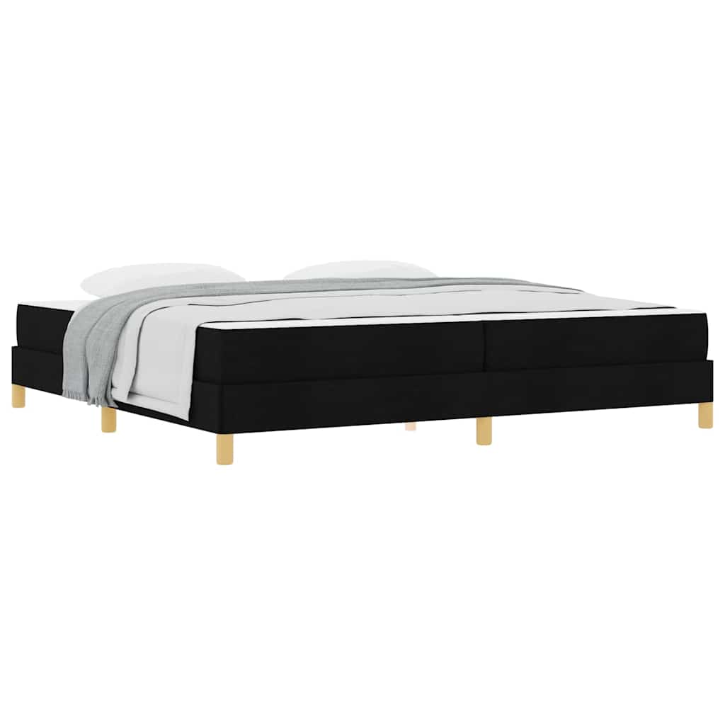 Letto a molle Nero e Marrone 200 x 200 cm
