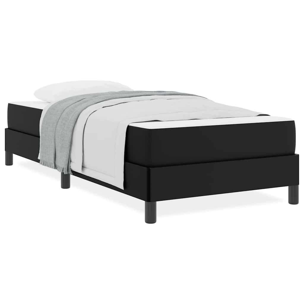 Letto Nero 80 x 200 cm Pelle sintetica