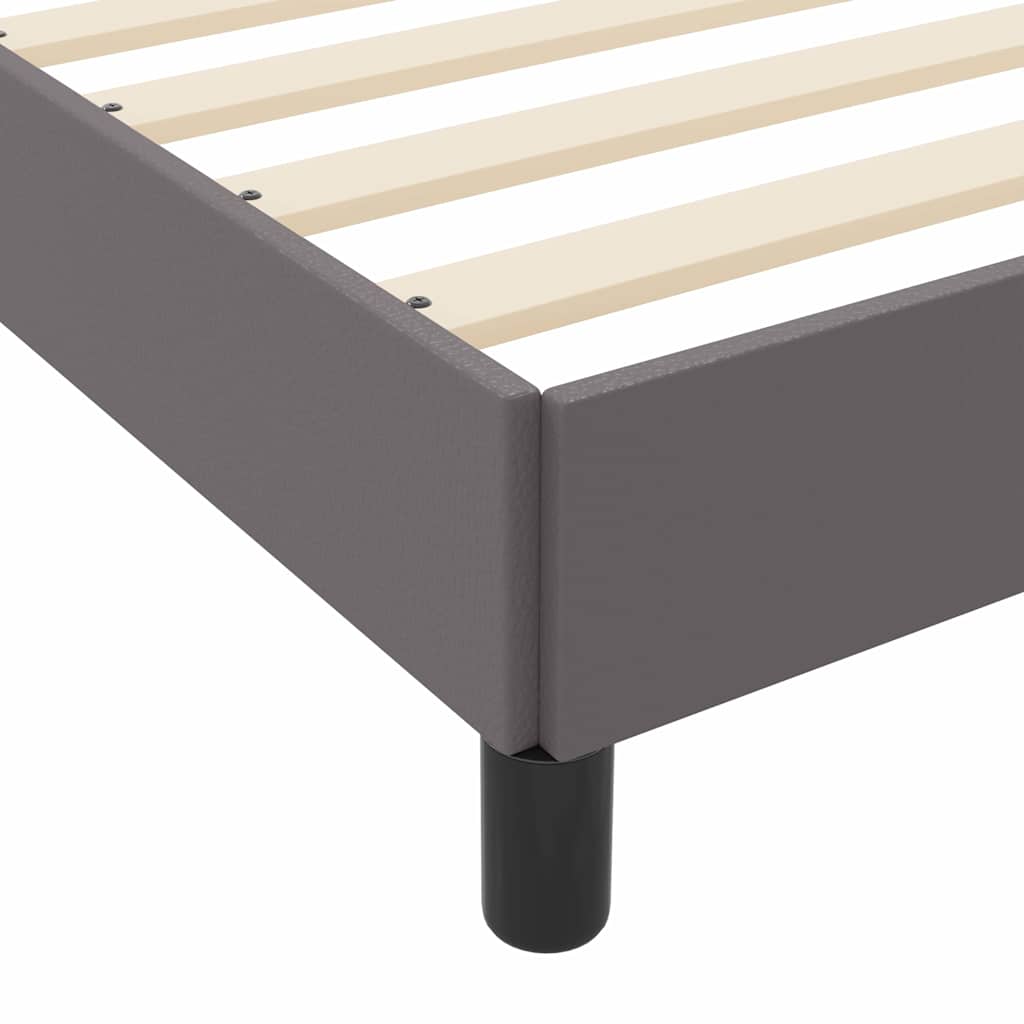 Letto con materasso Grigio 90 x 200 cm Pelle sintetica