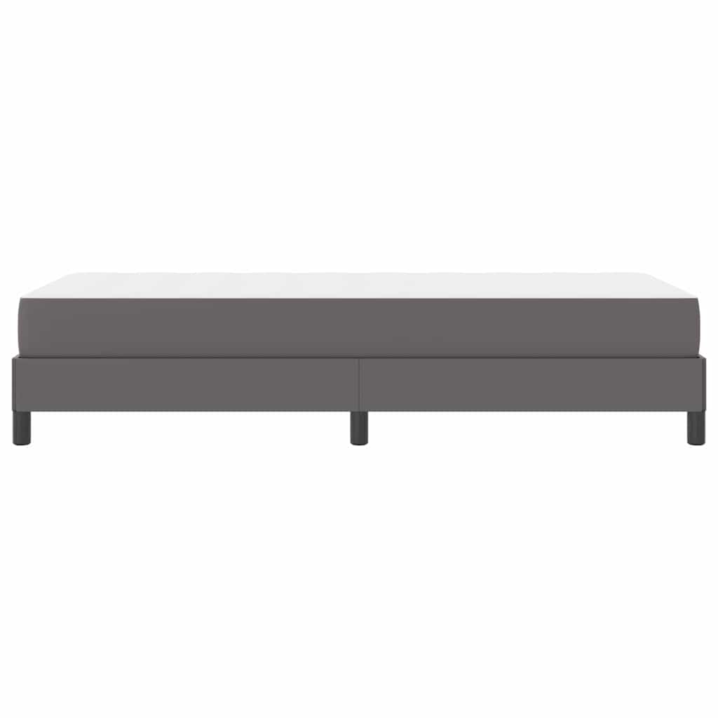 Letto con materasso Grigio 90 x 200 cm Pelle sintetica