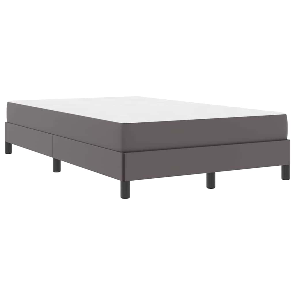 Letto con materasso Grigio 120 x 200 cm Pelle sintetica