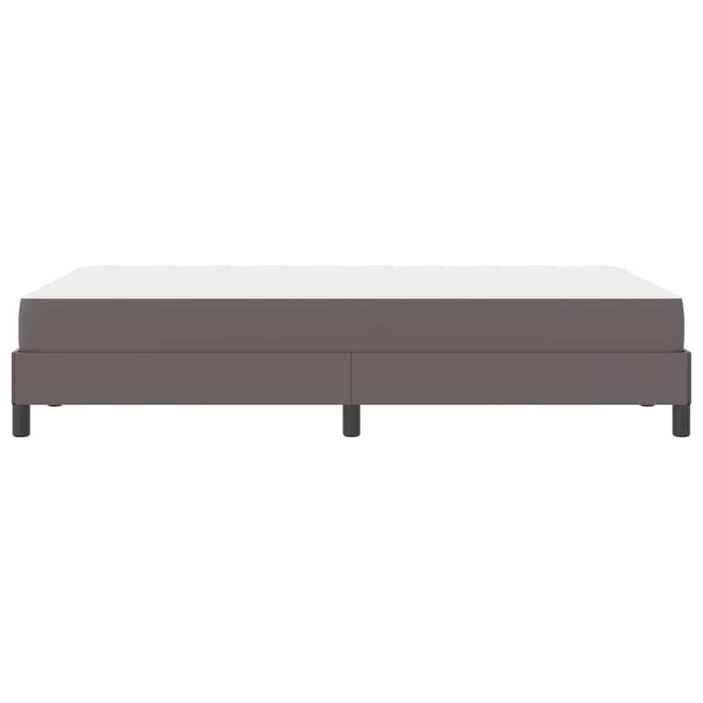 Letto con materasso Grigio 120 x 200 cm Pelle sintetica