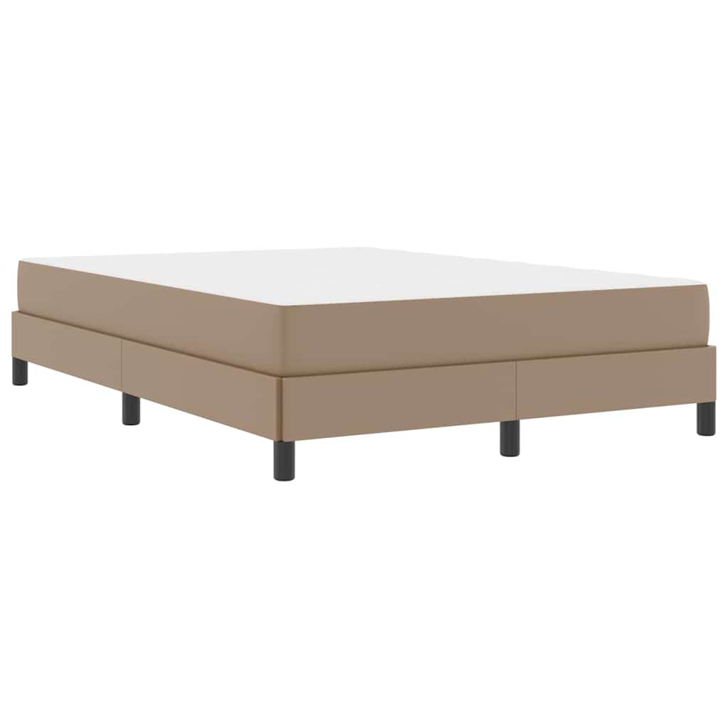 Letto con materasso Cappuccino 140 x 200 cm Pelle sintetica