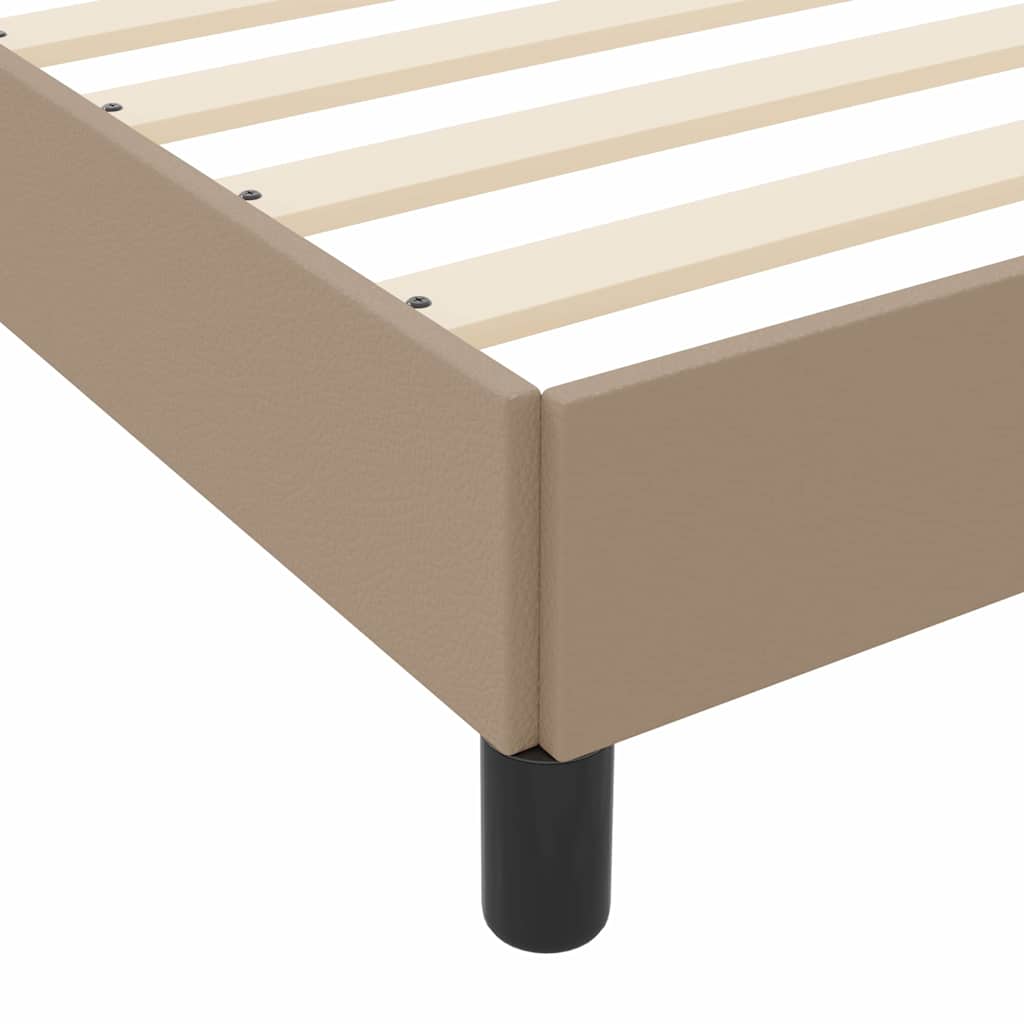 Letto con materasso Cappuccino 180 x 200 cm Pelle sintetica