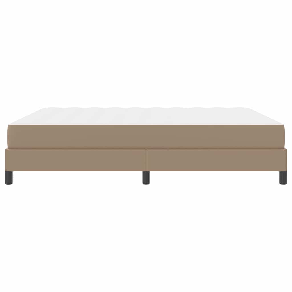 Letto con materasso Cappuccino 180 x 200 cm Pelle sintetica