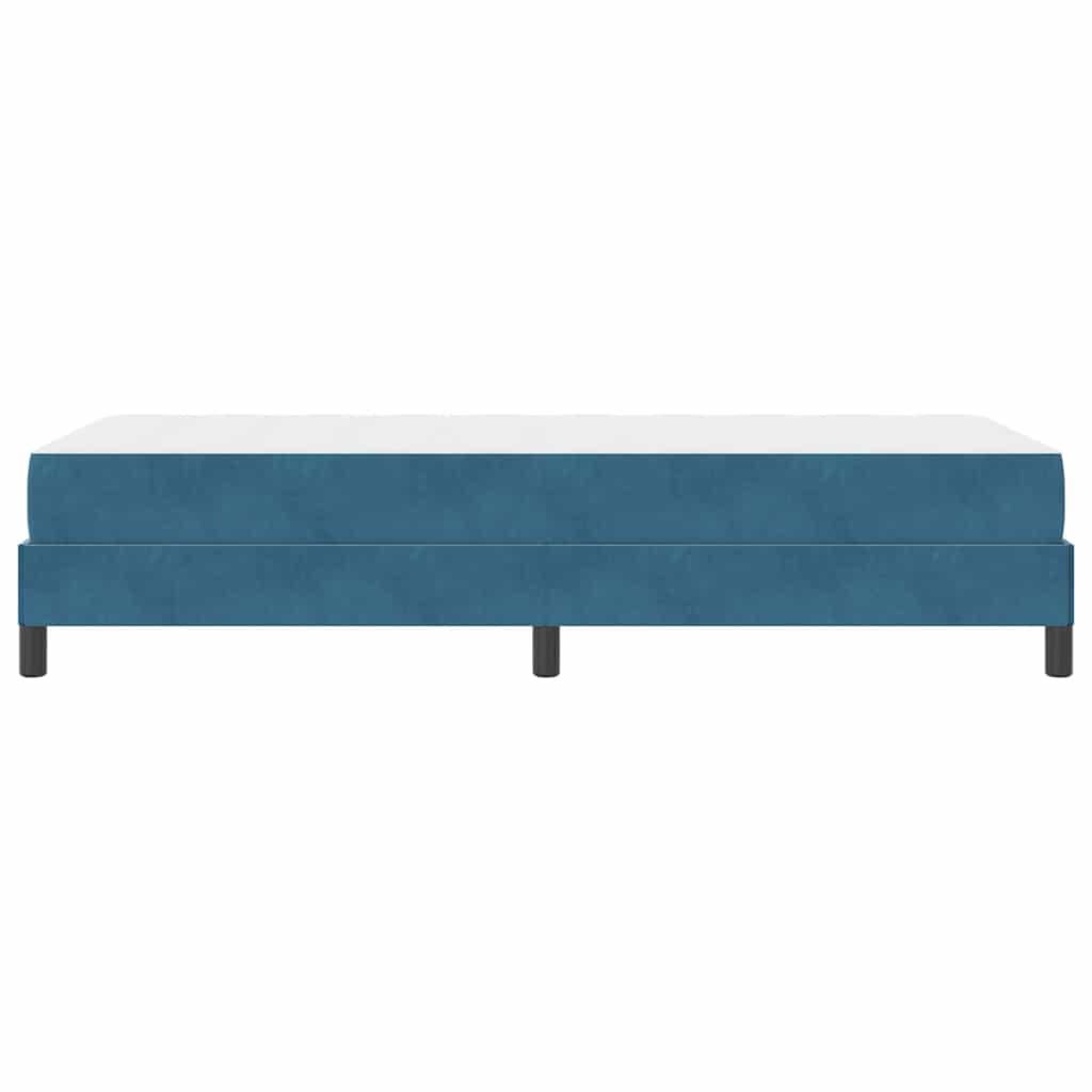 Letto box spring con materasso Blu Scuro 100 x 200 cm Velluto