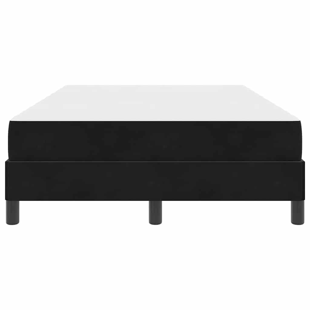 Letto box spring con materasso Nero 120 x 190 cm Velluto