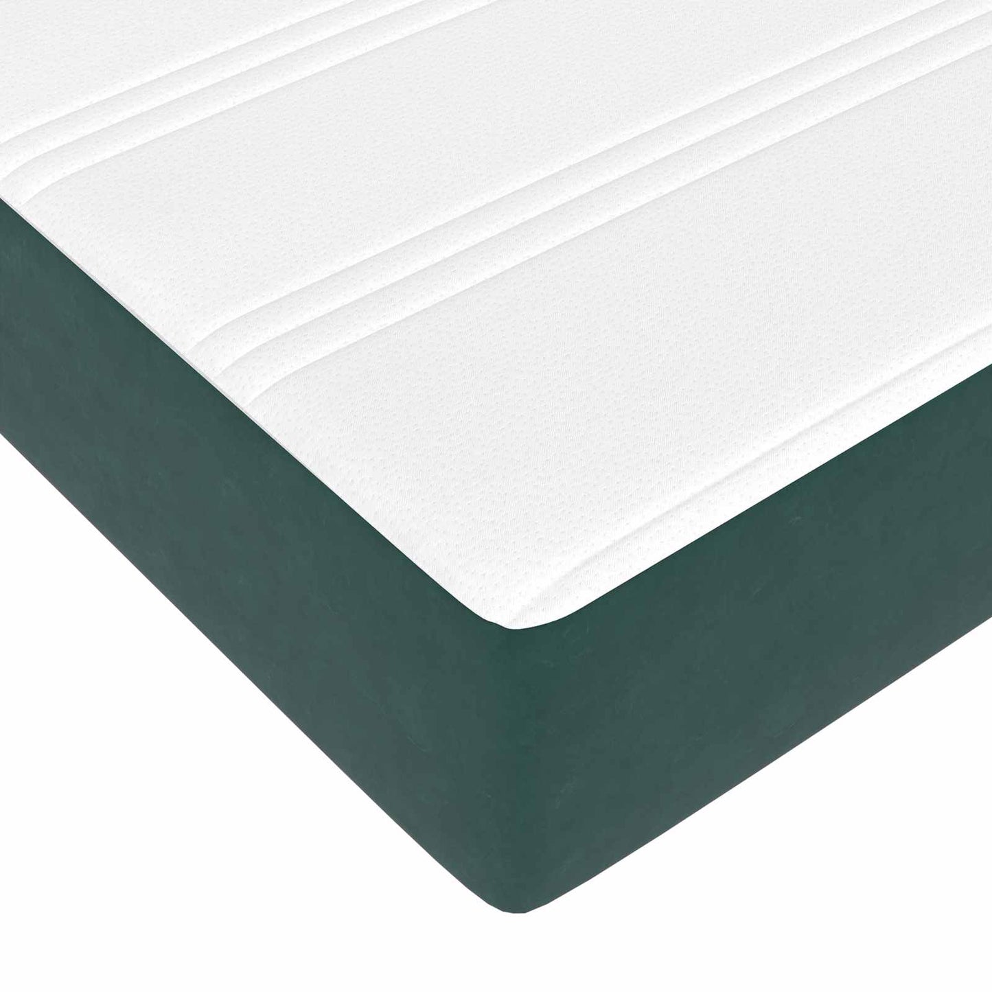 Letto a molle con materasso Verde Scuro 120 x 190 cm Tessuto | homemem39