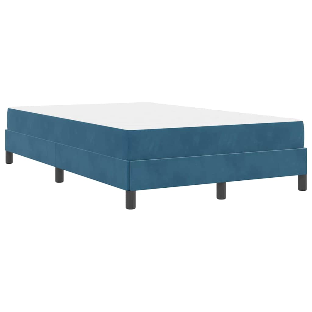 Letto box spring con materasso Blu Scuro 120 x 190 cm Velluto - homemem39
