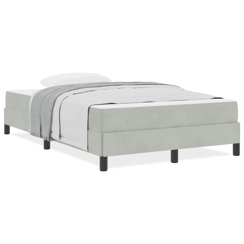 Letto box spring con materasso Grigio chiaro 120 x 200 cm