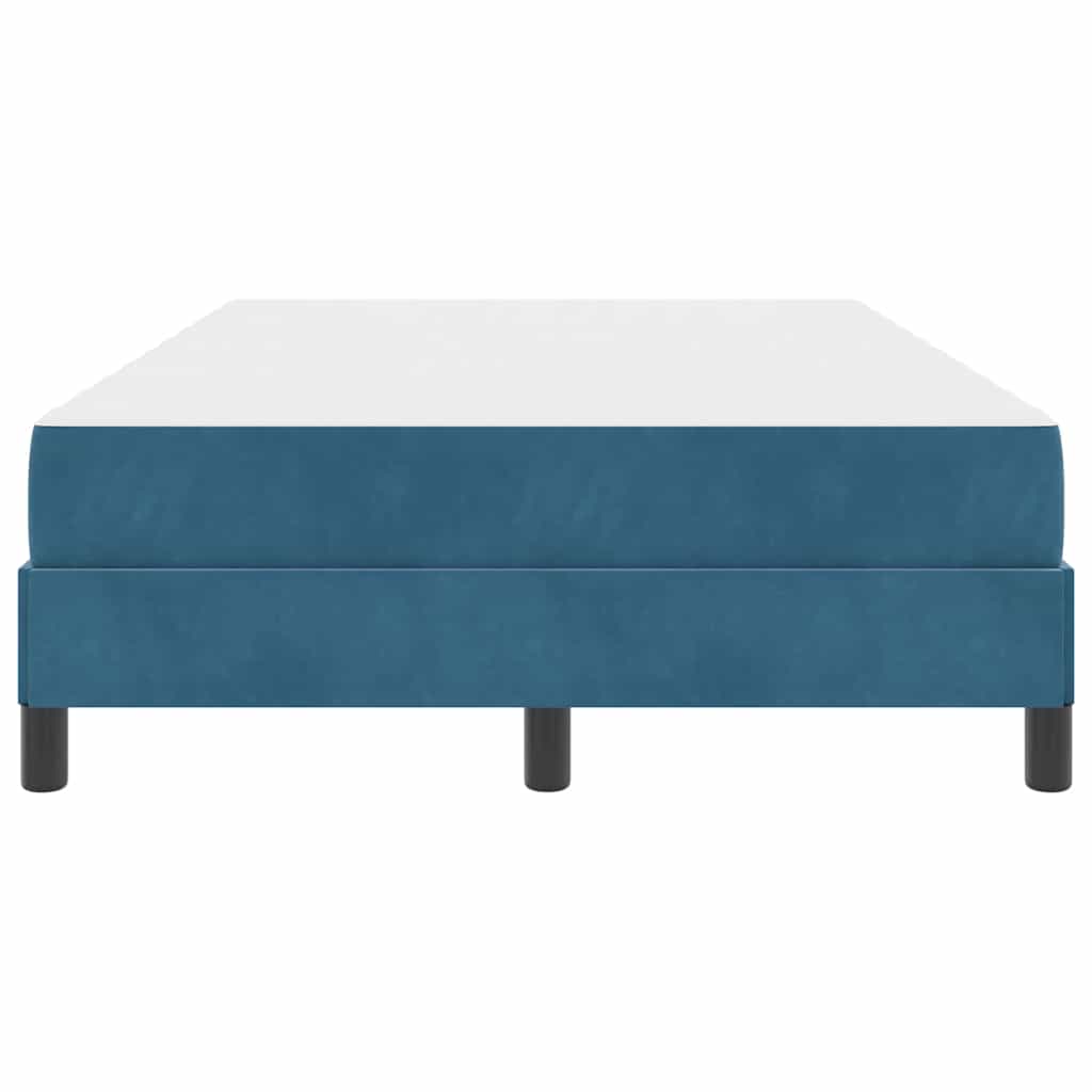Letto box spring con materasso Blu Scuro 120 x 200 cm Velluto