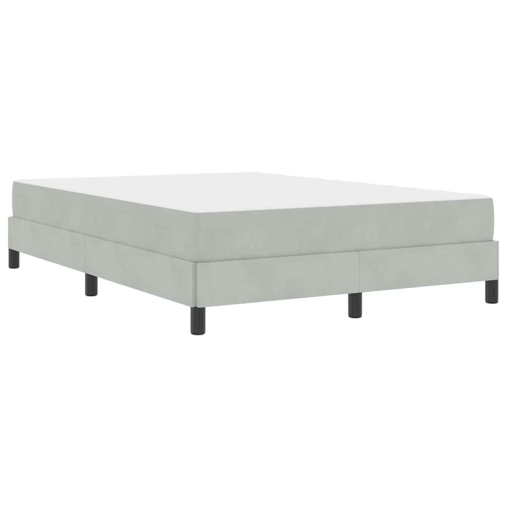 Letto box spring con materasso Grigio chiaro 140 x 200 cm