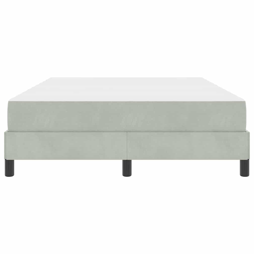 Letto box spring con materasso Grigio chiaro 140 x 200 cm