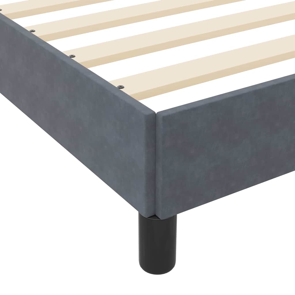 Letto box spring con materasso Grigio scuro 140 x 200 cm