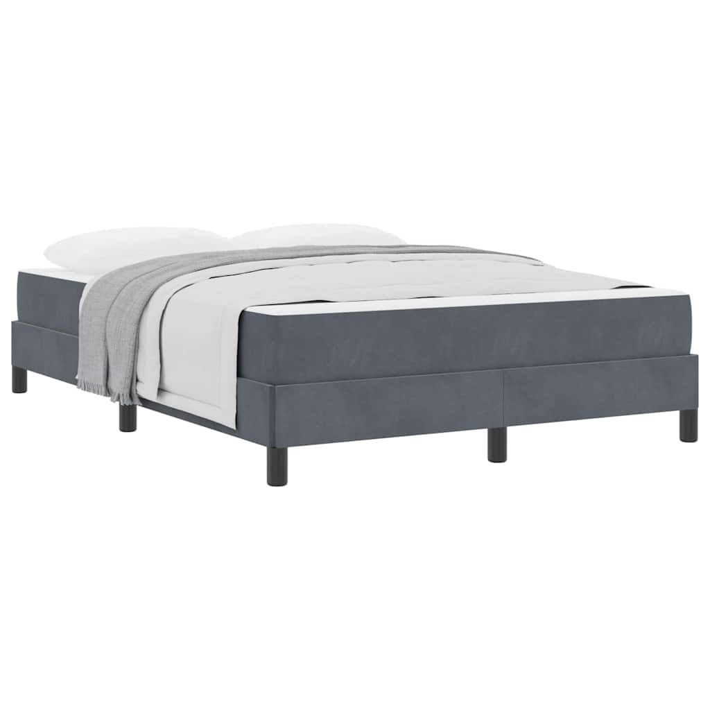 Letto box spring con materasso Grigio scuro 140 x 200 cm