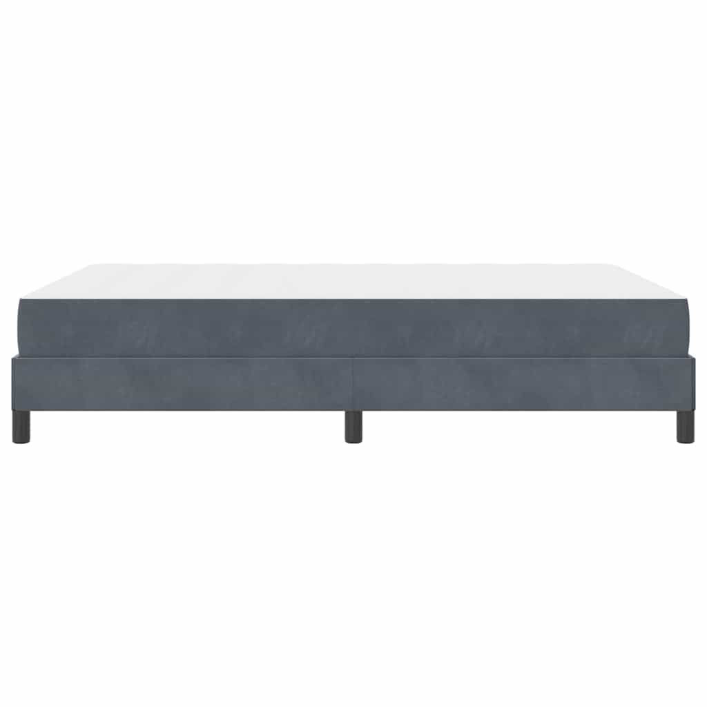 Letto box spring con materasso Grigio scuro 140 x 200 cm