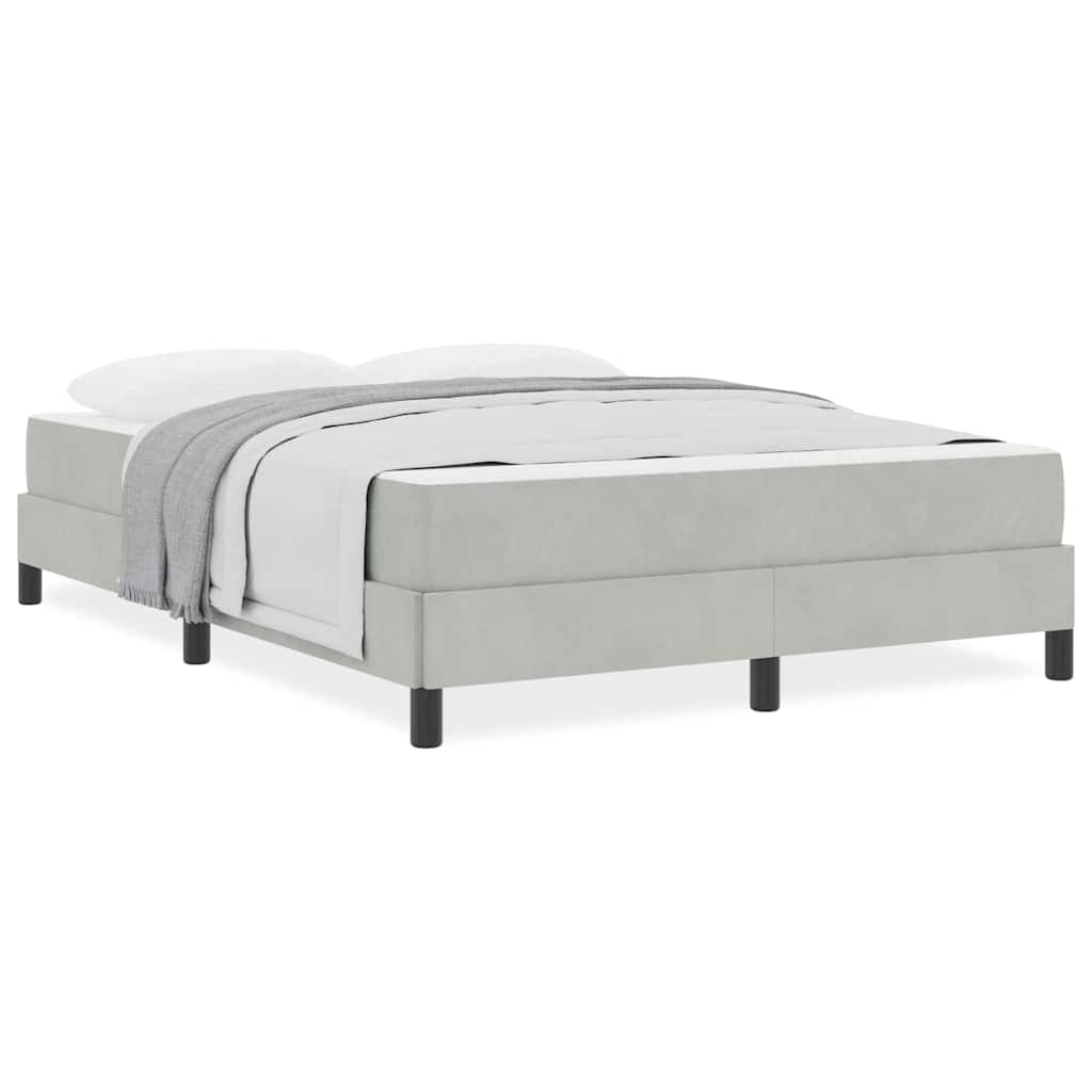 Letto box spring con materasso Grigio chiaro 160 x 200 cm