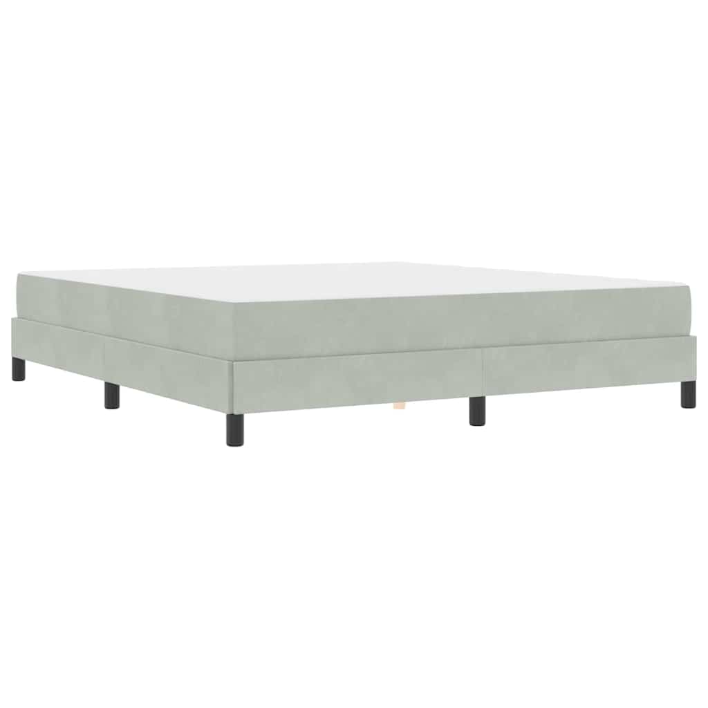 Letto box spring con materasso Grigio chiaro 180 x 200 cm
