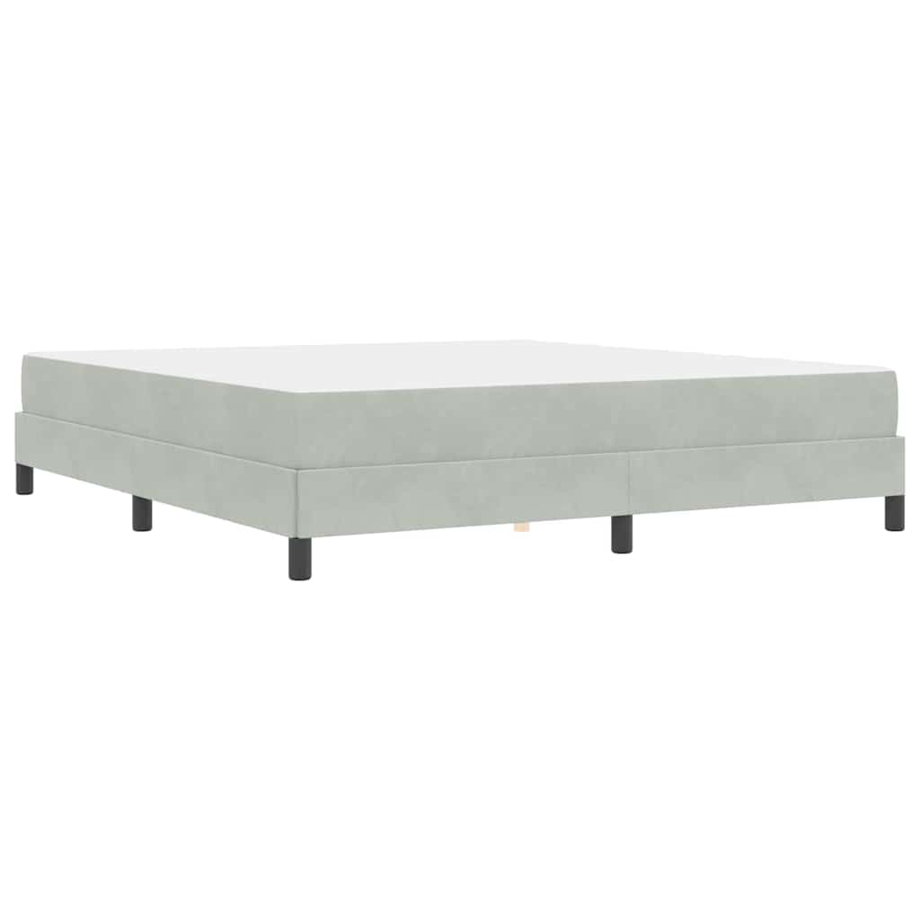Letto box spring con materasso Grigio chiaro 180 x 200 cm