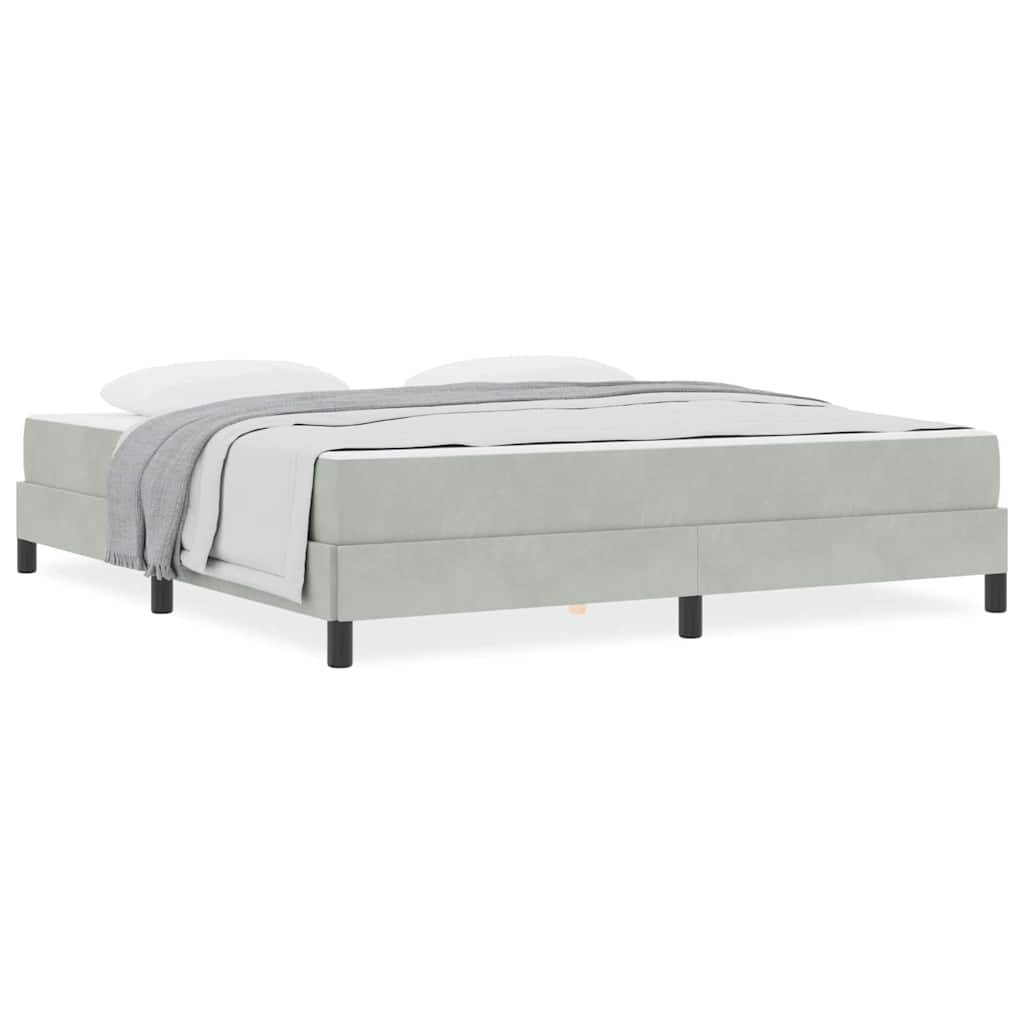 Letto box spring con materasso Grigio chiaro 180 x 200 cm