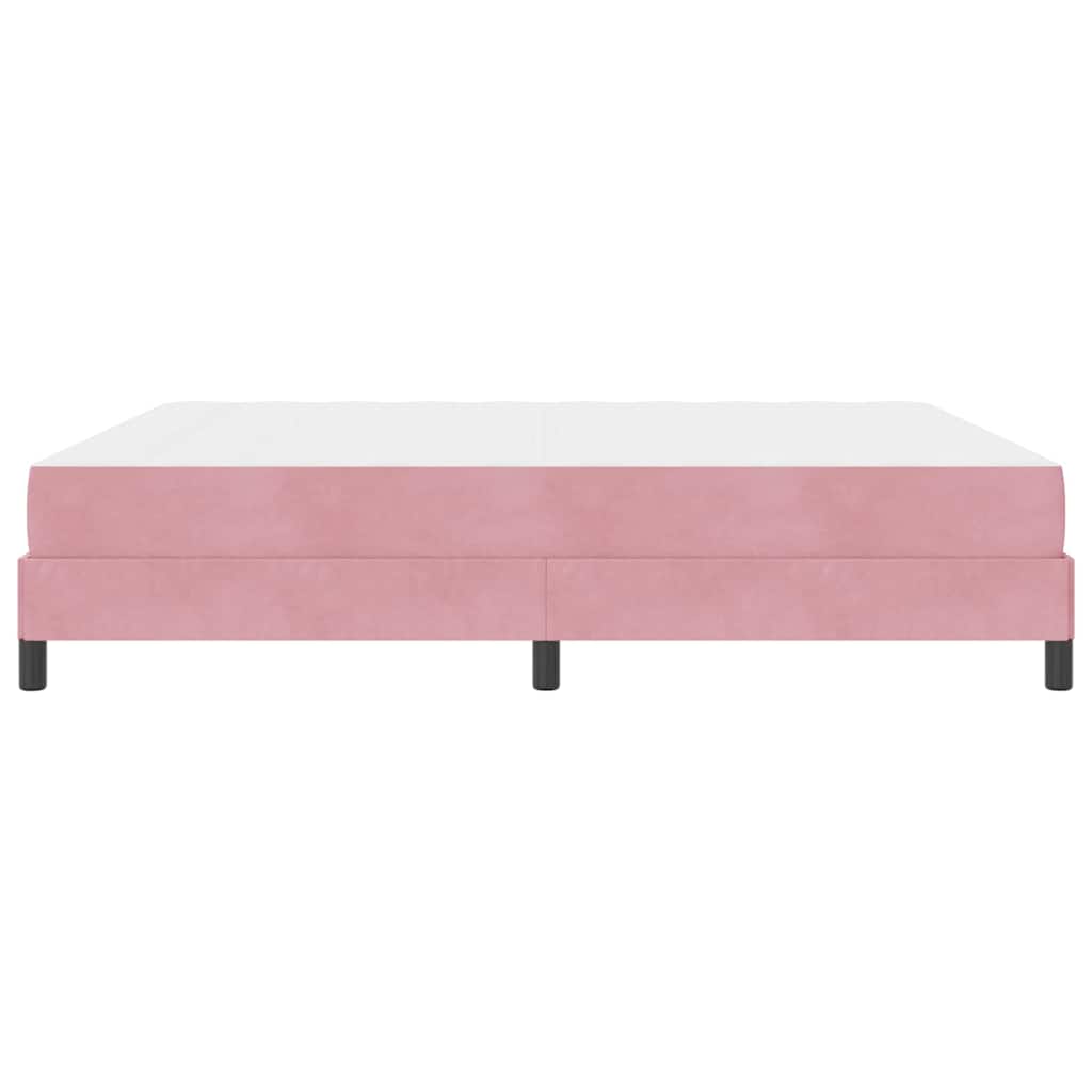 Letto box spring con materasso Rosa 180 x 200 cm Velluto