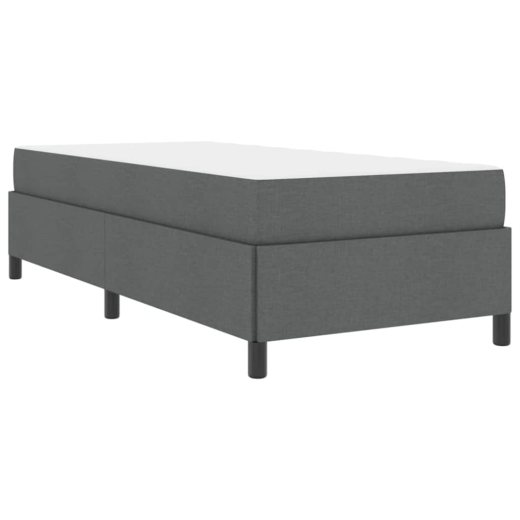 Letto a molle Grigio scuro e Nero 80 x 200 cm