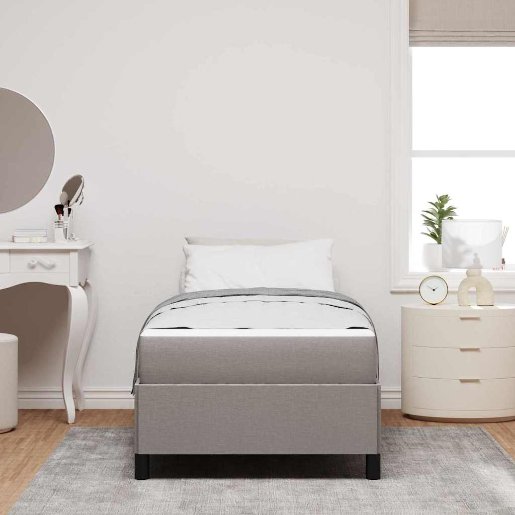 Letto a molle Tortora e Nero 90 x 190 cm