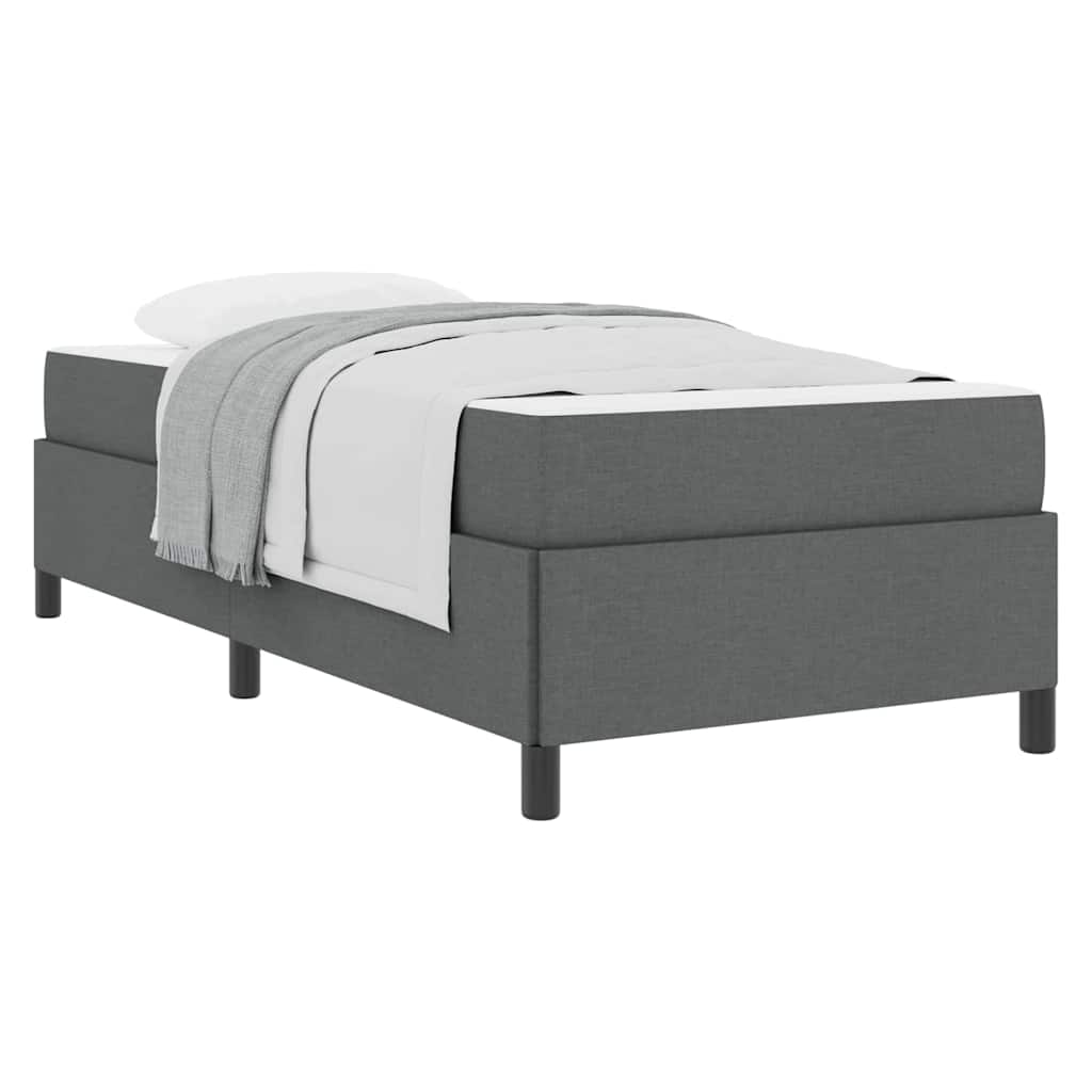 Letto a molle Grigio scuro e Nero 90 x 200 cm