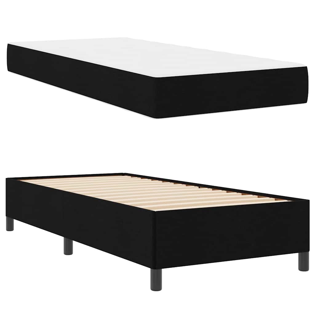 Letto a molle Nero e Nero 100 x 200 cm