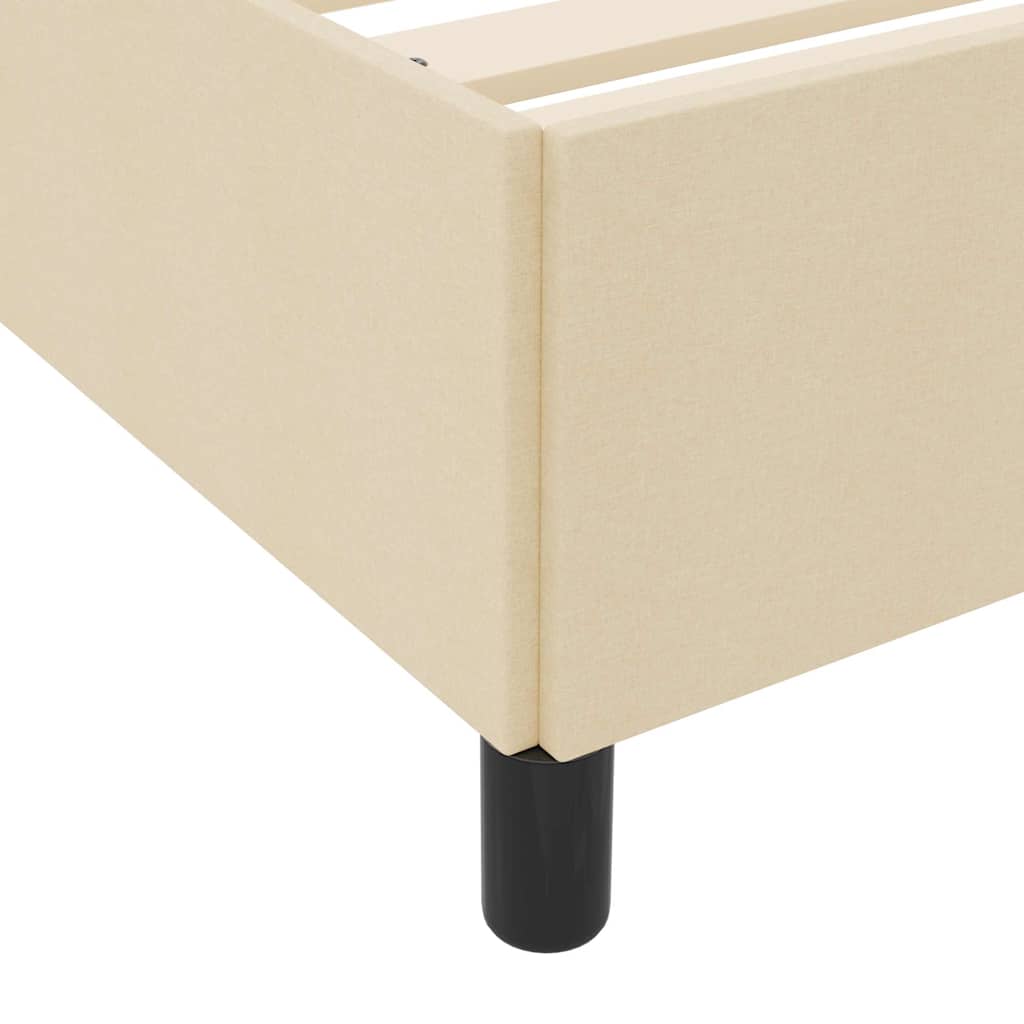Letto a molle Crema e Nero 100 x 200 cm