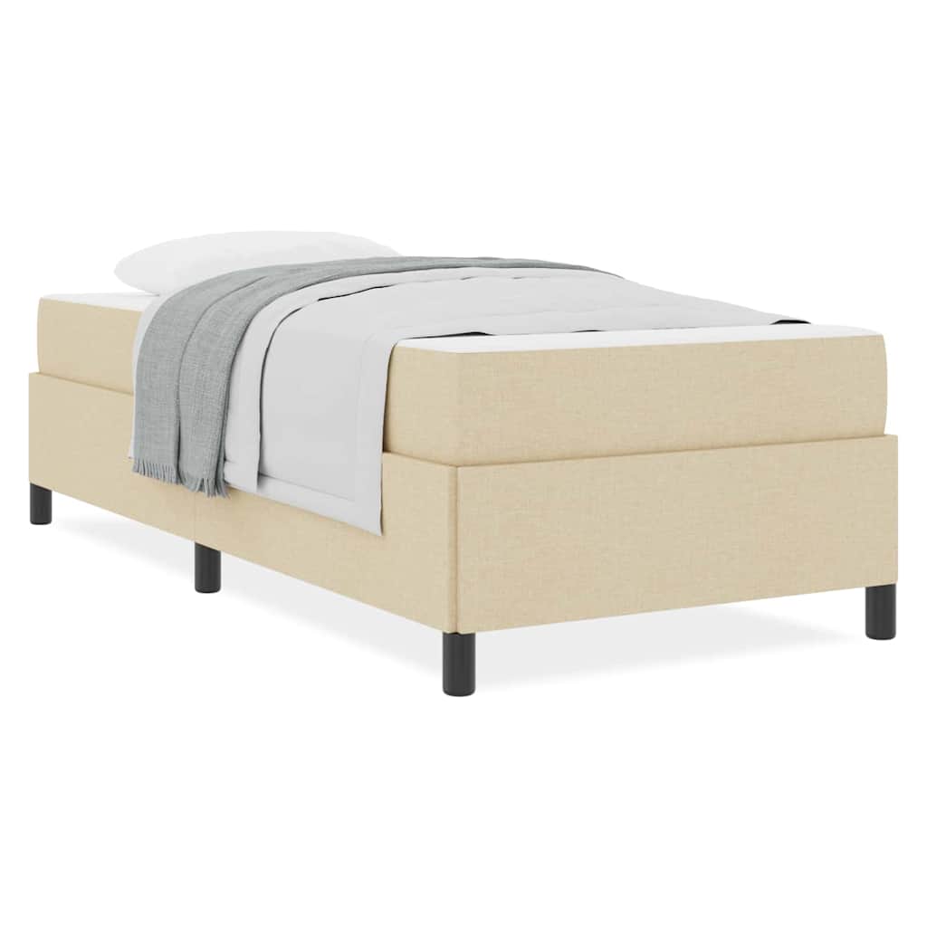 Letto a molle Crema e Nero 100 x 200 cm