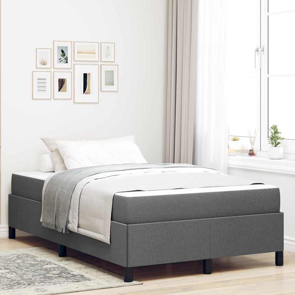 Letto a molle Grigio scuro e Nero 120 x 200 cm