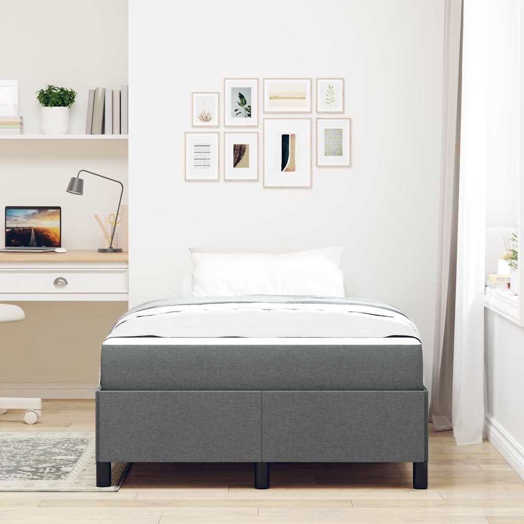 Letto a molle Grigio scuro e Nero 120 x 200 cm