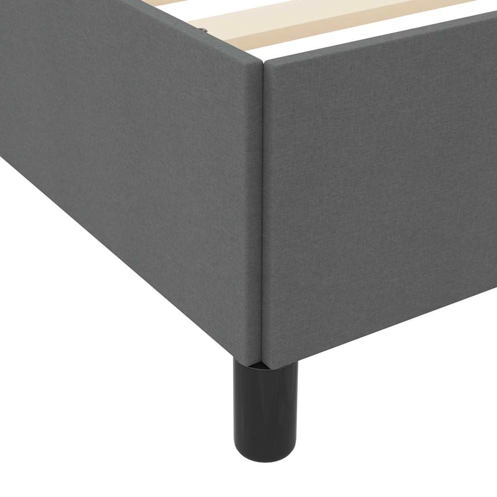 Letto a molle Grigio scuro Nero 160 x 200 cm