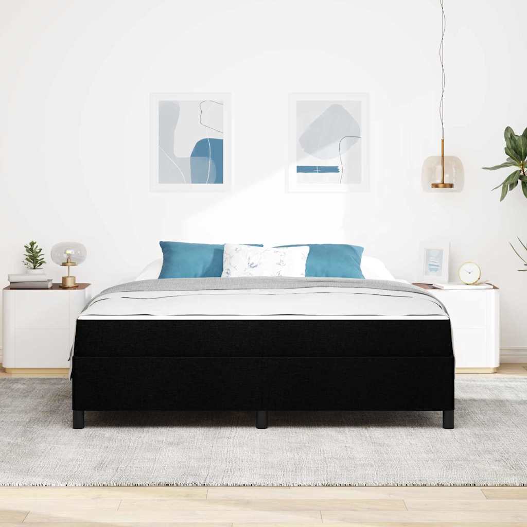 Letto a molle Nero e Nero 180 x 200 cm