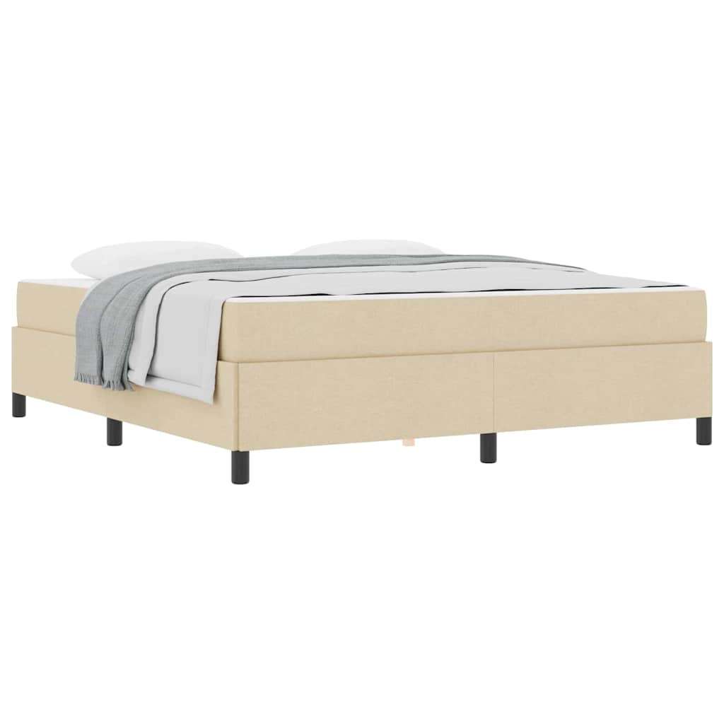 Letto a molle Crema e Nero 180 x 200 cm