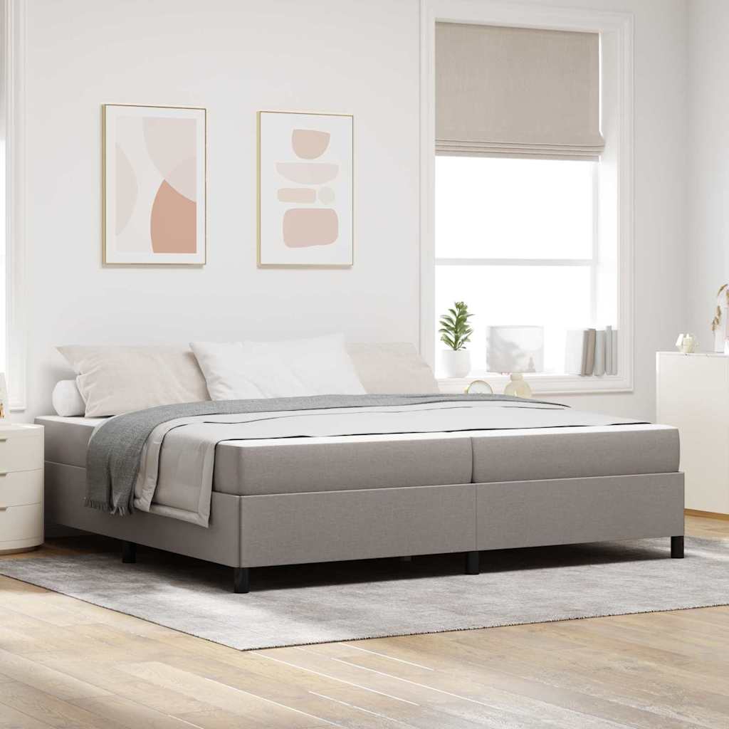 Letto a molle Tortora e Nero 200 x 200 cm