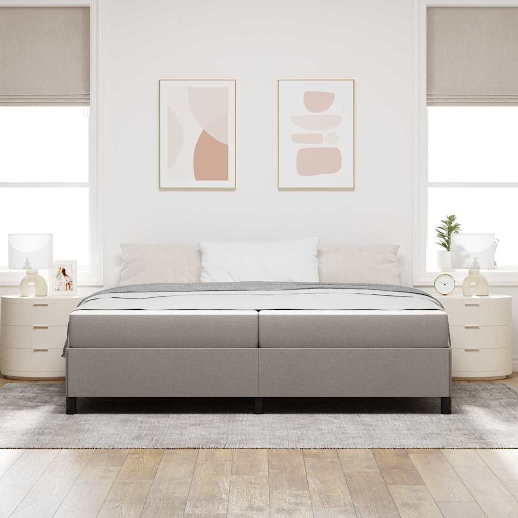 Letto a molle Tortora e Nero 200 x 200 cm