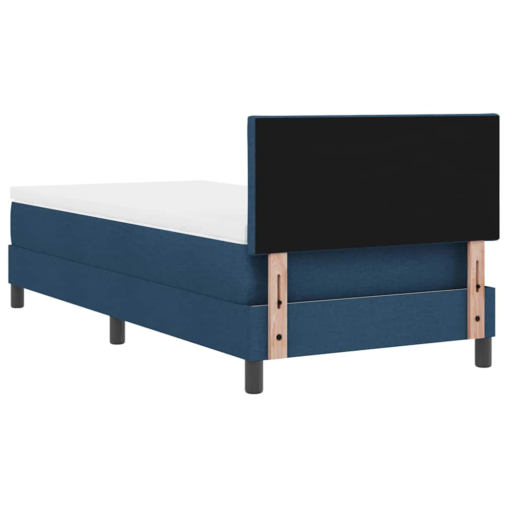 Letto a molle con strisce LED Blu 100 x 200 cm Tessuto