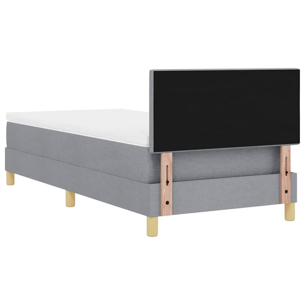 Letto a Sorgente LED Grigio chiaro 90 x 200 cm Tessuto | homemem39