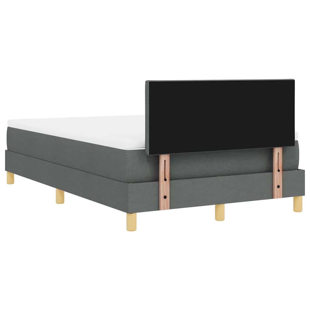 Letto a Sorgente LED Grigio scuro 120 x 190 cm Tessuto | homemem39