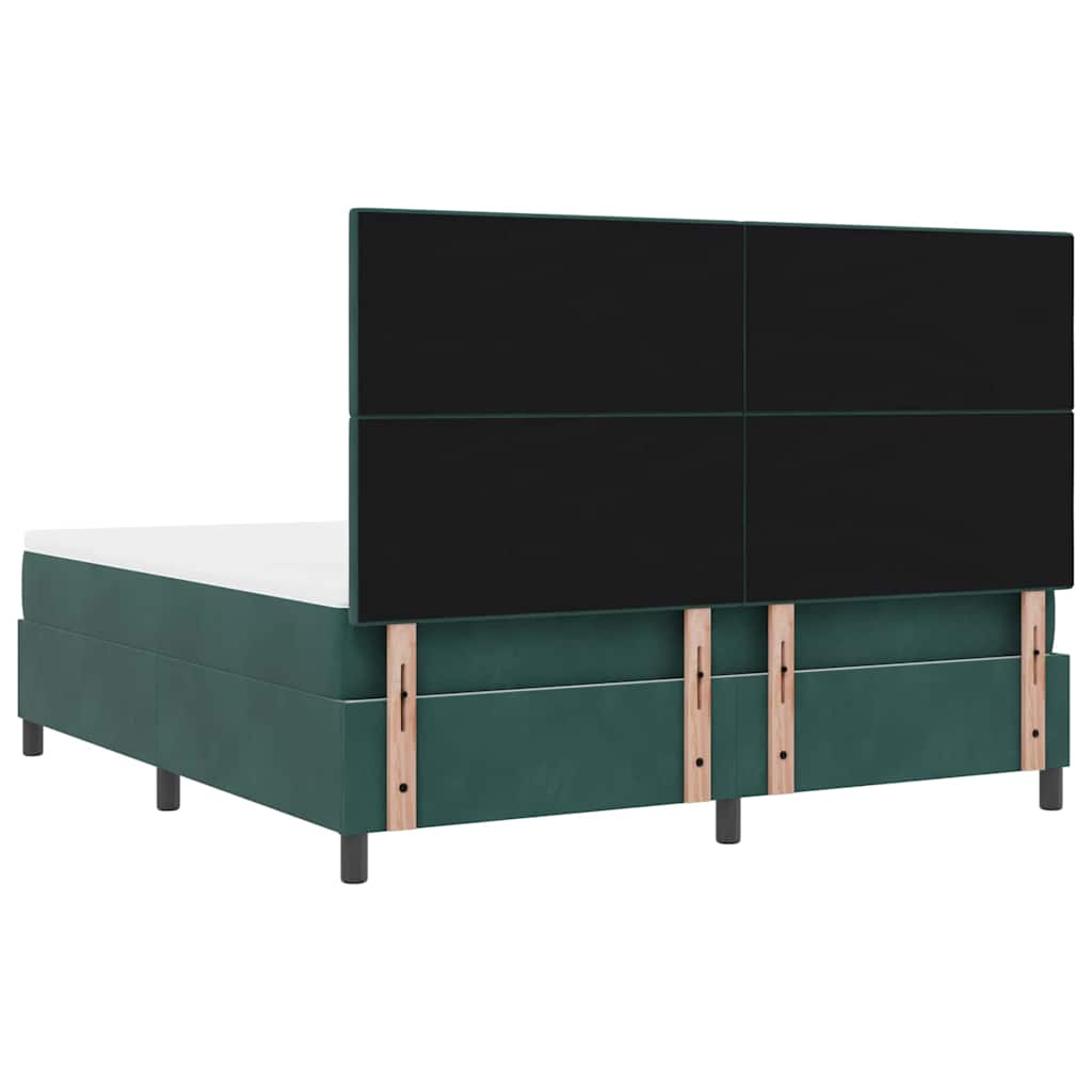 Letto a Sorgente LED Verde Scuro 180 x 200 cm Velluto | homemem39