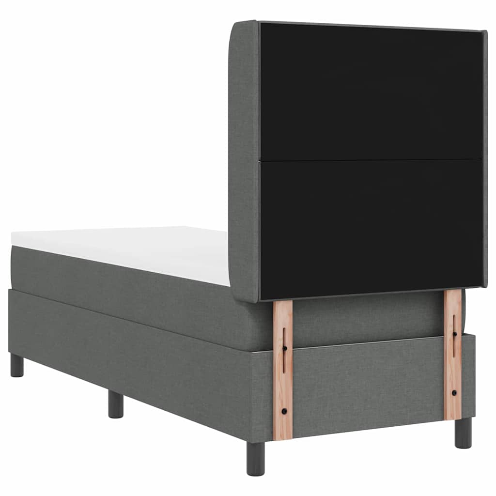 Letto a Sorgente LED Grigio scuro 80 x 200 cm Tessuto | homemem39