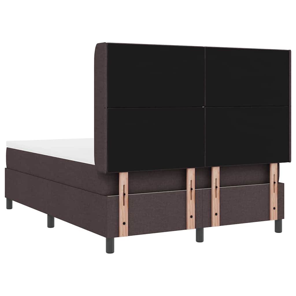 Letto a Sorgente LED Marrone Scuro 160 x 200 cm Tessuto | homemem39