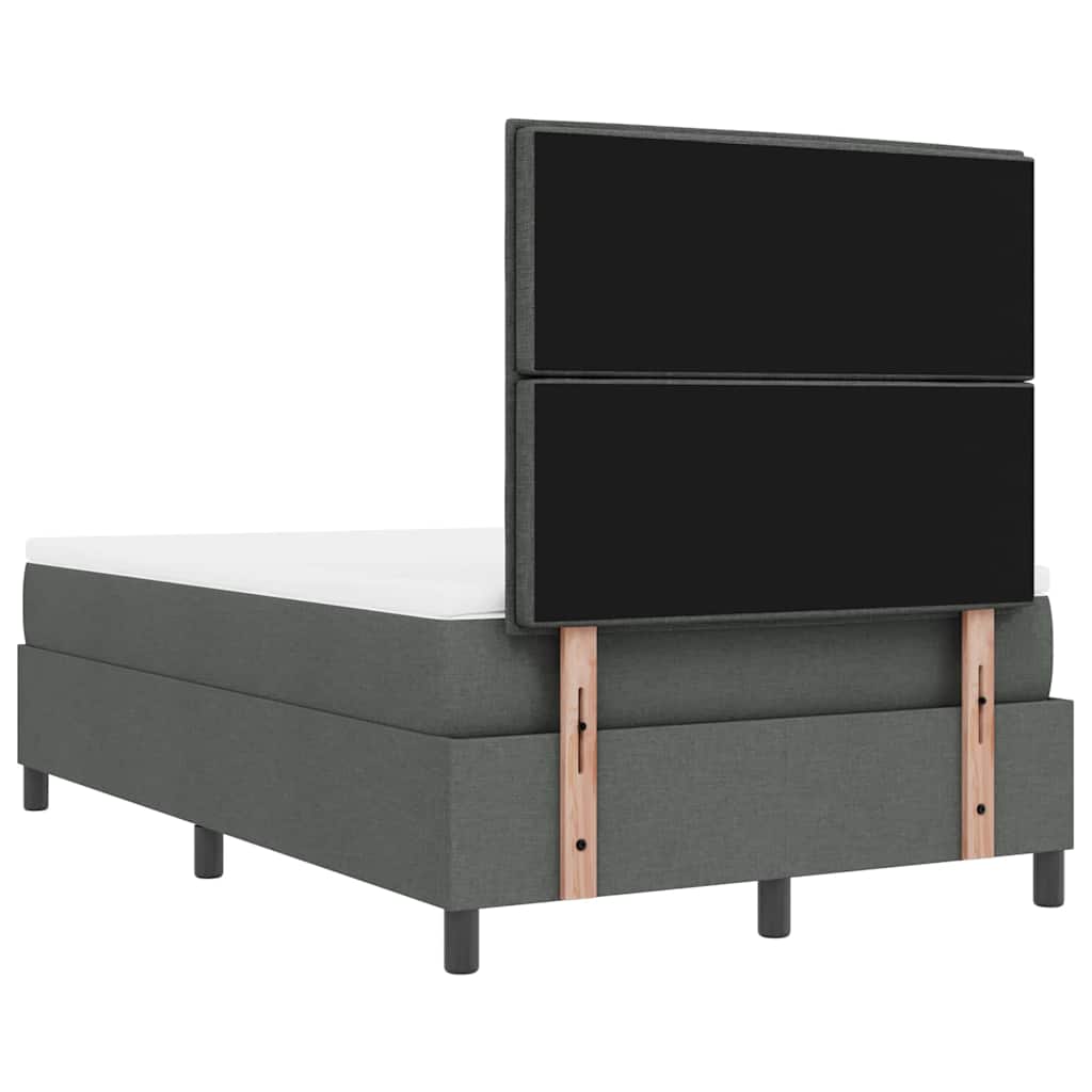 Letto a molle con cuscino Grigio scuro 120 x 200 cm Tessuto | homemem39