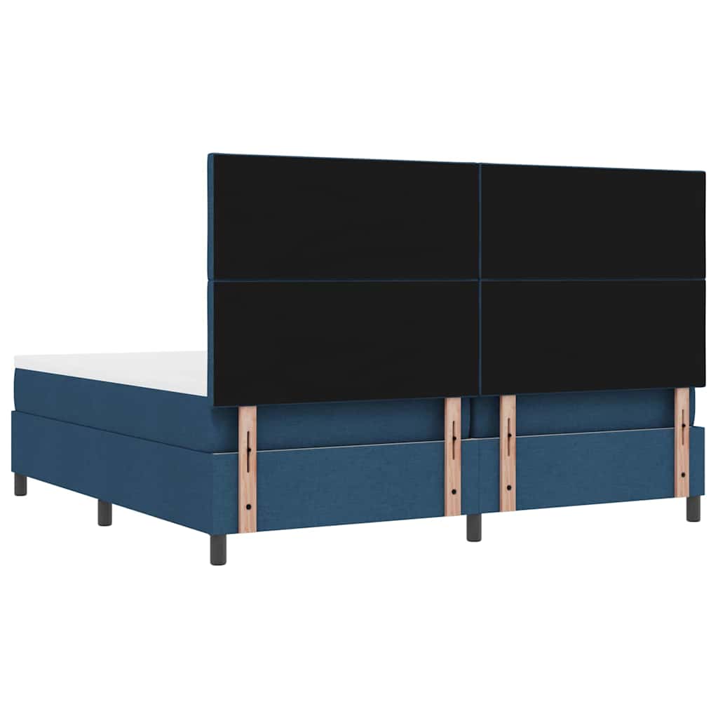 Letto a molle Blu 200 x 200 cm Tessuto & Legno multistrato - homemem39