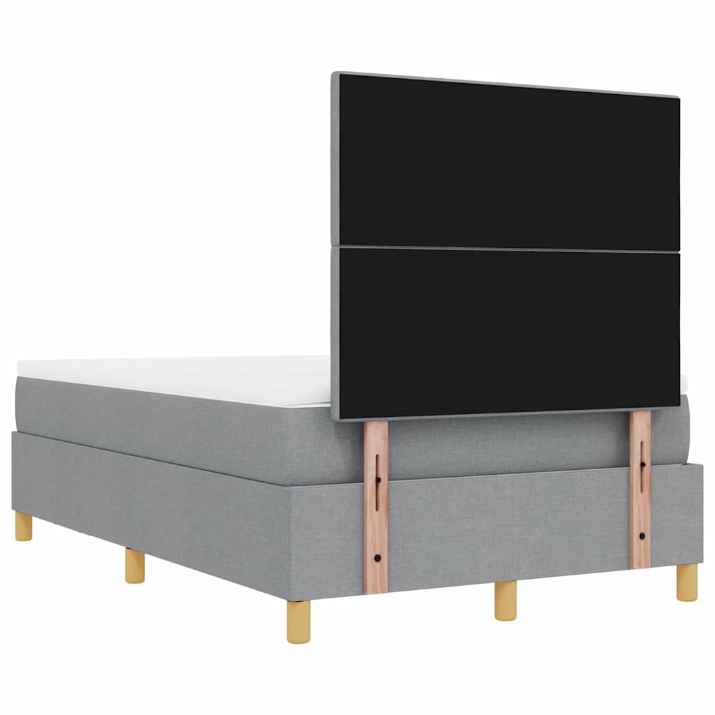 Letto a molle con materasso Grigio chiaro 120 x 200 cm Tessuto - homemem39