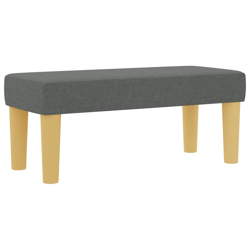 Letto a molle con materasso Grigio scuro 100 x 200 cm Tessuto